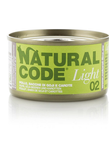 Natural Code Light 02 Pollo, Bacche di Goji e Carote • 0,85g