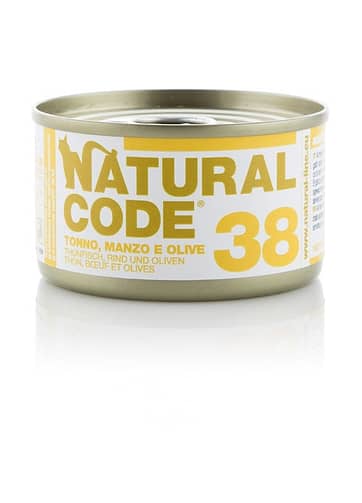 Natural Code 38 Tonno, Manzo e Olive • 0,85g