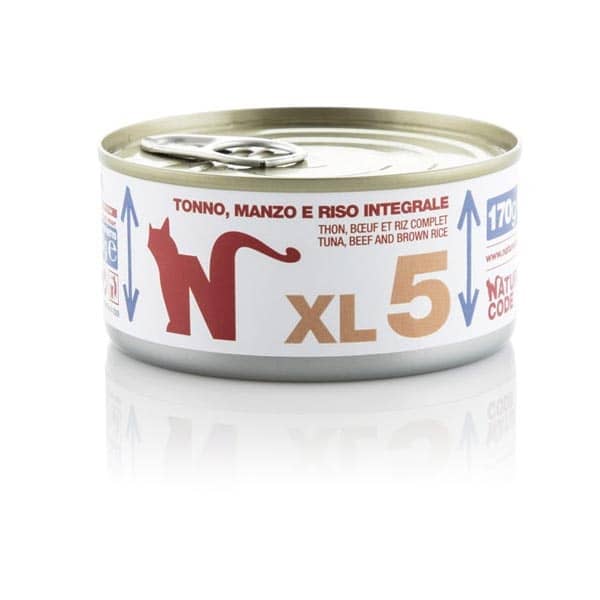 Natural Code XL5 Tonno, Manzo e Riso Integrale • 170g